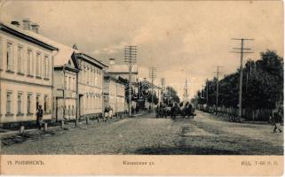 Rybinsk, Kazanskaya ul / street view, timber transport
