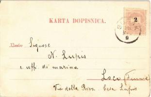 1898 (Vorläufer!) Fiume, Rijeka; Susak. Josipa Radici floral, litho (EK)