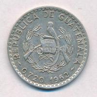 Guatemala 1962. 50c Ag T:2 Guatemala 1962. 50 Centavos Ag C:XF Krause KM#264