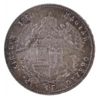 1869KB 1Ft Ag "Ferenc József / Angyalos címer" Körmöcbánya (12,3g) T:1- /  
Hungary 1869K...
