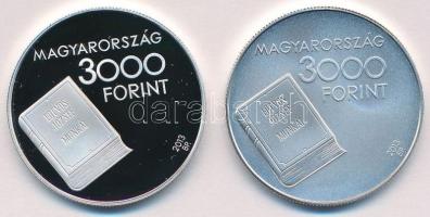 2013. 3000Ft Ag "Eötvös József" (2xklf) mindkettő tanúsítvánnyal T:PP,BU