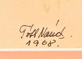 Tóth jelzéssel: Folyópart. Akvarell, papír,  27×45 cm