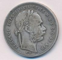 1881KB 1Ft Ag "Ferenc József / Középcímer" T:2,2- 
Adamo M15