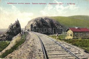 Zabaykalsk, Chemin de fer de Trans-Baikal / Transbaykal Railway, Arbagar trench Camels throat