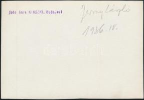 1936 Kinszki Imre (1901-1945) budapesti fotóművész pecséttel jelzett vintage alkotása (Jermy László ...