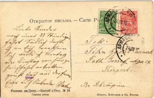 1910 Rostov-na-Donu, Rostov-on-Don; Bolshaya Sadovaya street with tram. Scherer, Nabholz & Co. (...