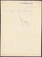 cca 1935 Kinszki Imre (1901-1945) budapesti fotóművész aláírással és pecséttel jelzett vintage alkot...