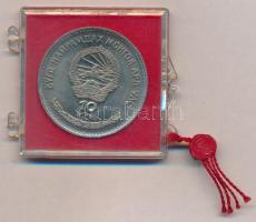 Mongólia 1974. 10T Cu-Ni "A Nemzeti Bank 50. évfordulója" eredeti, plombált műanyag tokban...