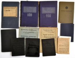 1941-1980 Vegyes igazolvány tétel, 11 db. Közte munkakönyvek, katonai igazolvány, vasutas igazolványok, szakszervezeti igazolványok, BVSC igazolvány. Változó állapotban.