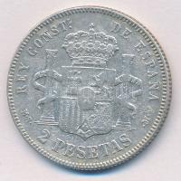 Spanyolország 1882MS-M 2P Ag "XII. Alfonz" T:2-,3
Spain 1882MS-M 2 Pesetas Ag "Alfon...