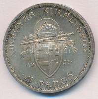 1938. 5P Ag "Szent István" T:1-, 2 patina
Adamo P8.1