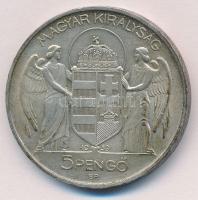 1939. 5P Ag "Horthy balra" T:1-,2 patina
Adamo P8.2