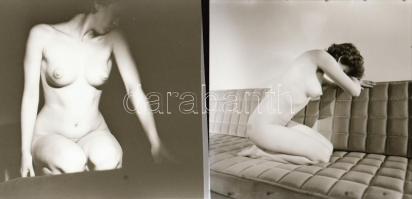 A női ruhák titkai feltárulnak, szolidan erotikus felvételek az 1970-es évekből, 8 db vintage negatí...