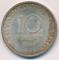 1948. 10Ft Ag "Széchenyi" T:2 patina Adamo EM2