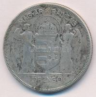 1930. 5P Ag "Horthy jobbra" T:3 patina
Adamo P8
