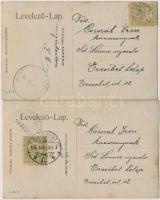 A hét napjai - 7 darabos teljes romantikus képeslapsorozat, jó állapotban 1906-ból / Days of the Wee...