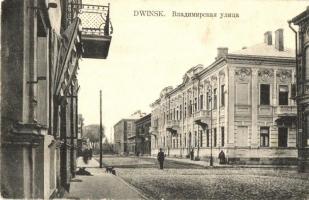 Daugavpils, Dwinsk; Vladimirskaya ulitsa / street view (EK)