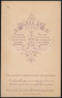 cca 1869 Pest, Klösz György pesti műtermében készült, vizitkártya méretű fénykép, 10,5x6,5 cm