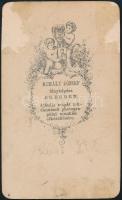 cca 1863 Eger, Mihály József egri műtermében készült, vizitkártya méretű fénykép, feliratozva, 10x6 ...