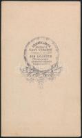 cca 1865 Nagyvárad, Lojanek János nagyváradi műtermében készült, vizitkártya méretű fénykép, 10,4x6,...