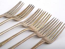 Ezüst (Ag.) villa készlet ( 6db), jelzett, h: 18 cm (6×), nettó:287 g