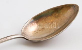 Ezüst (Ag.) kanál készlet ( 6db), jelzett, h: 21 cm (6×), nettó:405 g