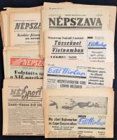 1945-1982 Vegyes magyar újság tétel, változó állapotban.