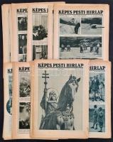 1930-1938 Képes Pesti Hírlap kb. 40 száma, benne rengeteg érdekes korabeli fotóval, változó állapotban.