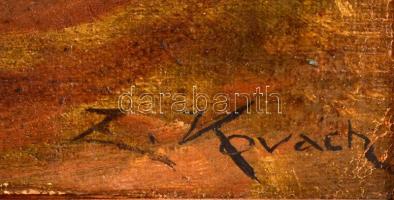 Kovách jelzéssel: Olvasó asszony. Olaj, karton, keretben, 60×53 cm