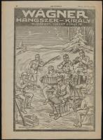 1915 Wágner Hangszer-király/Holzer Cs. és Kir. Udvar és Kamarai Szállító Divatháza, nagyméretű újságreklám, 39x28 cm
