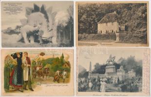76 db RÉGI német városképes lap, érdekesebb darabokkal / 76 pre-1945 German town-view postcards with...