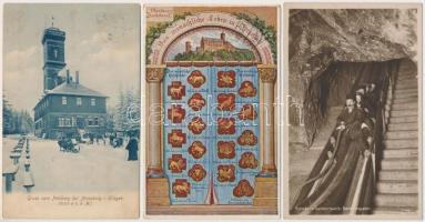 76 db RÉGI német városképes lap, érdekesebb darabokkal / 76 pre-1945 German town-view postcards with...