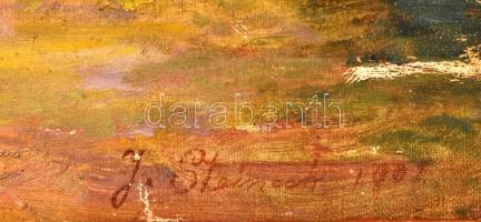 Steinach jelzéssel:  Mediterrán táj boltíves kapuval. Olaj, sérült vászon-karton, keretben, 36×27 cm