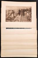 cca 1900 Vegyes különféle nagyméretű illusztrációkat tartalmazó tétel, 25 db, nyomatok, változó, néh...