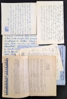 1895-1948 Dr. Légrády Ottó (1878-1948) újságíró, főszerkesztő részére szóló levelek, 12 db, valamint Légrády Ottó nevében a Helyreállítási Fellebbviteli Bizottság részére írt levél, a Légrády Testvérek fejléces papírján, valamint 3 üres fejléces Légrády-Testvéres levélpapír
