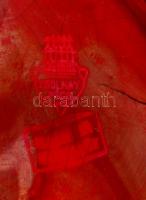 Zsolnay eozin mázas jegesmedve figura, jelzett, hibátlan, alján kopásokkal,  m: 11,5 cm, h: 14 cm