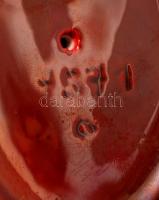 Zsolnay eozin mázas jegesmedve figura, jelzett, hibátlan, alján kopásokkal,  m: 11,5 cm, h: 14 cm