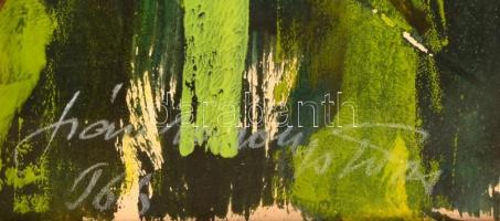 Szász Károly István (1909-1979): Kozmosz napraforgók. Vegyes technika, papír, jelzett, üvegezett ker...