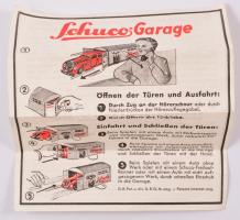 Schuco Garage fém játék, kulccsal, leírással, működik, 16x8x8 cm