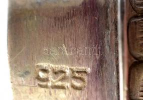 Ezüst tóra tekercs tartó. 52 g Mark gravírozással 12 cm