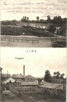 1927 Ajka, látkép, Üveggyár. Siklós Géza fényképész kiadása (EK)