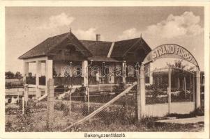 1931 Bakonyszentlászló, Strandfürdő, bejárat