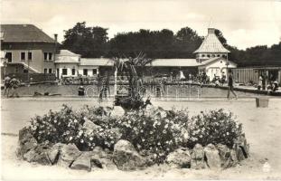 1928 Békéscsaba, Strandfürdő, fürdőzők. Kiadja Haider Vilmos (EK)