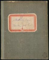1919-1920 Zombor, Störteczky Gizi: Versek 1919-ből. 75 kézzel írt, számozott oldal. Félvászon füzetben, kissé kopott borítóban.