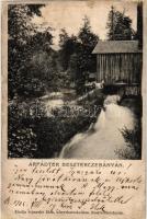 1905 Besztercebánya, Banská Bystrica; Árpád tér, vízimalom. Ivánszky Elek kiadása / watermill (r)
