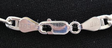 Ezüst(Ag) pálcikás karkötő, jelzett, h: 20 cm, nettó: 4,3 g