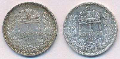 1914KB-1915KB 1K Ag "Ferenc József" (2x) T:1-
Adamo K5.1