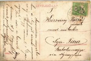 1910 Vágújhely, Neustadt an der Waag, Nové Mesto nad Váhom; Deák Ferenc és Irtvány utca / street vie...