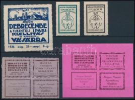 1929-1936 Fogorvosok Egyesülete Debreceni vásár, 2 db Fogorvosok Egyesülete Tudományos nagy gyűlése Szeged és 2 db Magyar Nyomtatvány kiállítás 4-es tömb