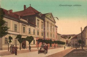 1911 Eger, Hevesvármegye székháza, automobil montázs. Dr. Trenkler és Társa Egr. 4.